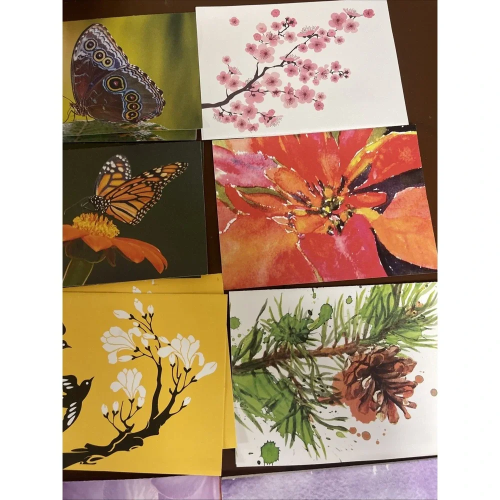 New Mixed Lot 25 Colorful Greeting Cards w/Envelopes Blank. Some have multiples